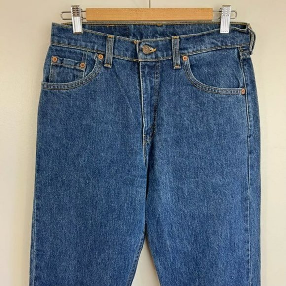 Vintage LEVI'S 511 Flare 100% Cotton Medium Indigo Blue Jeans Pants  W30 L32 - Picture 10 of 10